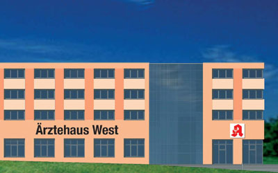 Frontansicht des Ärztehaus West